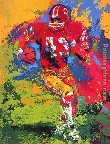 End Around Larry Brown painting - Leroy Neiman End Around Larry Brown art painting